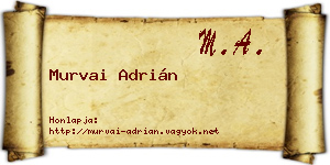 Murvai Adrián névjegykártya